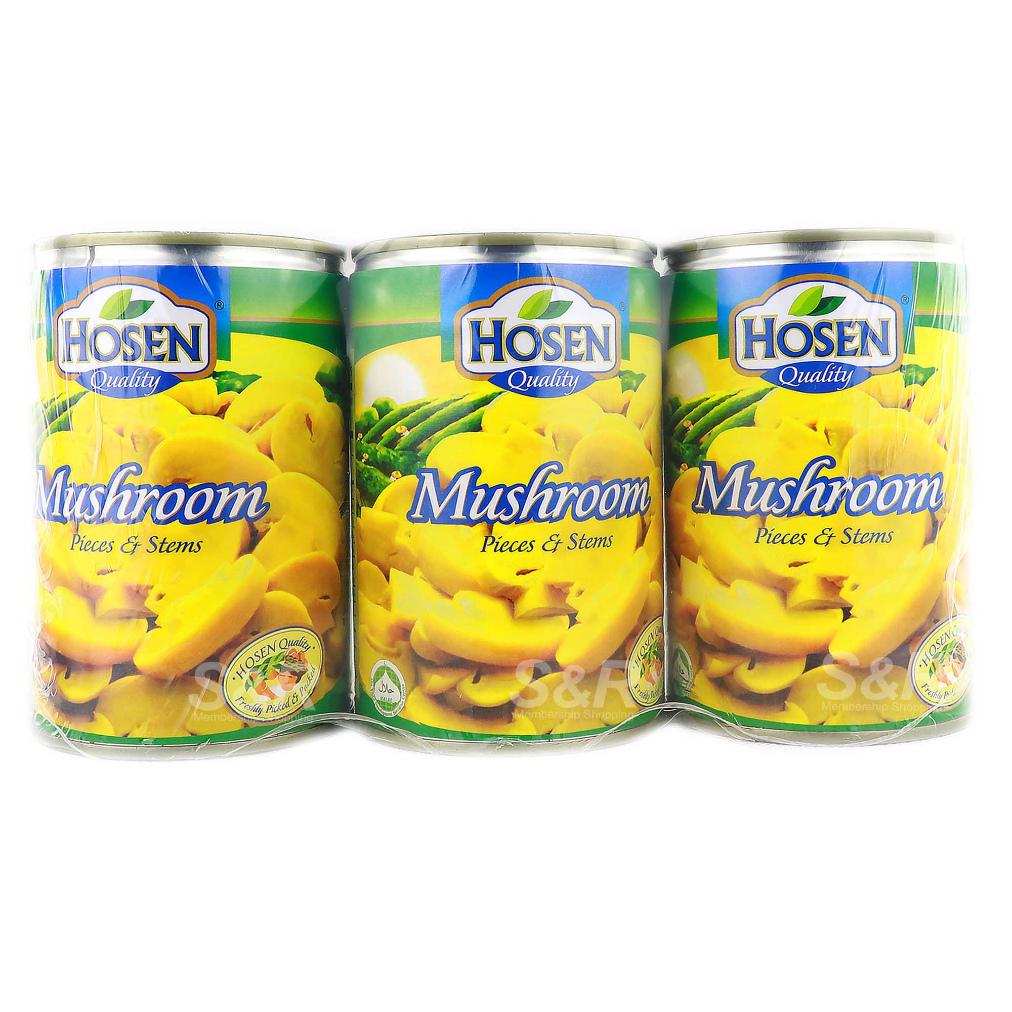 Hosen Mushroom Pieces and Stem 3 cans